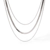 Women's Minimalist Gold Plated Stainless Steel Snake Bone Chain Necklace With Geometric Pattern And Pvdp Furnace Real Gold Treatment