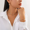 Women's Minimalist Handmade Imitation Pearl Flower Collarbone Necklace With Metal Thin Chain