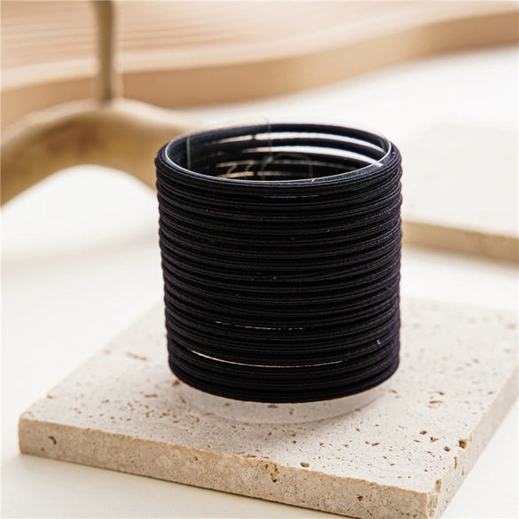 Women's Minimalist Handmade Towel Ring Rubber Band Hair Band High Elastic Seamless Hair Tying Headwear