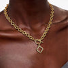 Women's Minimalist Heart And Star Geometric Necklace Set With Cut Out Metal Pendants And Cross Chain Street Style Statement Jewelry