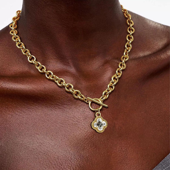 Women's Minimalist Heart And Star Geometric Necklace Set With Cut Out Metal Pendants And Cross Chain Street Style Statement Jewelry