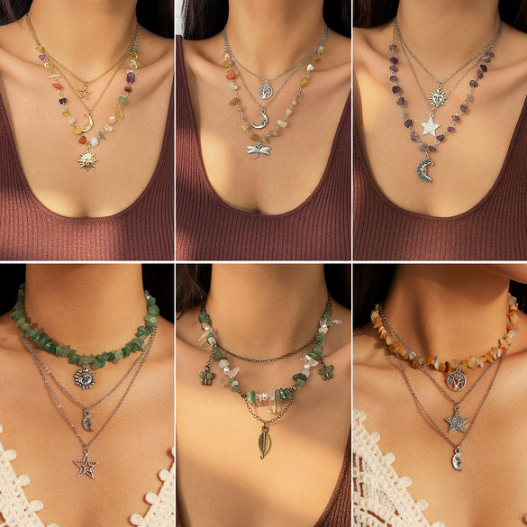Women's Minimalist Iron And Alloy Constellation Patterned Necklace With Electroplating Processing