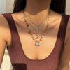 Women's Minimalist Iron And Alloy Constellation Patterned Necklace With Electroplating Processing