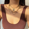Women's Minimalist Iron And Alloy Constellation Patterned Necklace With Electroplating Processing