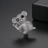 Women's Minimalist Koala Brooch Pin Copper Animal Design Electroplated Fashion Clothing Accessory Wholesale
