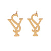 Women's Minimalist Letter Earrings Zinc Alloy Jewelry With Electroplated Smooth Finish And Modern Style