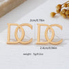 Women's Minimalist Letter Earrings Zinc Alloy Jewelry With Electroplated Smooth Finish And Modern Style