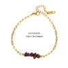 Women's Minimalist Natural Stone And Stainless Steel Bracelet With Electroplating Jewelry