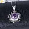 Women's Minimalist Natural Stone Sunflower Pendant Necklace With Hollow Flower Design Copper Ball Chain Electroplated Fashion Clavicle Necklace