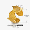 Women's Minimalist Open Conch Wave Ring In Electroplated Stainless Steel With Non Fading Ocean Inspired Design