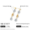 Women's Minimalist Oval Hollow Geometric Stainless Steel Earrings With 18K Vacuum Plated Finish
