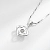 Women's Minimalist Pure Silver Clover Pendant Necklace With Diamond Cut Leaf Design Fashion Clavicle Chain Valentine's Day Gift