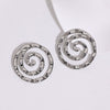 Women's Minimalist Round Stainless Steel Earrings With Gold Electroplated Finish And Light Luxury Style