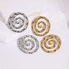 Women's Minimalist Round Stainless Steel Earrings With Gold Electroplated Finish And Light Luxury Style