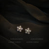 Women's Minimalist Snowflake Zircon Stud Earrings Copper Electroplated Elegant Fashion Earrings With Silver Needle
