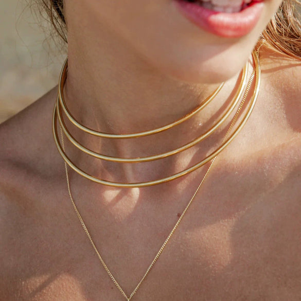 Women's Minimalist Stainless Steel And Titanium Steel Geometric Clavicle Necklace