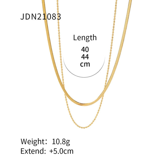 Women's Minimalist Stainless Steel And Titanium Steel Geometric Clavicle Necklace