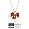 Women's Minimalist Stainless Steel And Titanium Steel Love Pendant Necklace With Snake Bone Chain And Heart Shape Dripping Oil Design