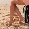 Women's Minimalist Stainless Steel Anklet Set With Geometric Snake Bone And Cuban Twist Chain Design