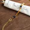 Women’s Minimalist Stainless Steel Bracelet With Pearls Natural Stones And Geometric 18K Vacuum Plated Fashion Jewelry