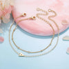 Women's Minimalist Stainless Steel Double Layer Letter Bracelet Electroplated Claw Chain Fashion Bracelet