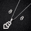Women's Minimalist Stainless Steel Heart Pendant Necklace With Electroplated Ochain Design
