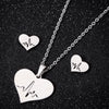 Women's Minimalist Stainless Steel Heart Pendant Necklace With Electroplated Ochain Design