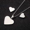 Women's Minimalist Stainless Steel Heart Pendant Necklace With Electroplated Ochain Design
