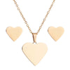 Women's Minimalist Stainless Steel Heart Pendant Necklace With Electroplated Ochain Design