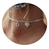 Women's Minimalist Stainless Steel Heart Shaped Letter Anklet With Heart Pendant Ankle Chain Foot Jewelry