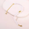 Women's Minimalist Stainless Steel Irregular Imitation Pearl Beaded Heart Bracelet With Adjustable Electroplated Design