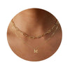Women's Minimalist Stainless Steel Layered Letter Necklace With Box Chain And Electroplated Clavicle Chain Design