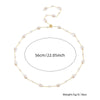Women's Minimalist Stainless Steel Pearl Chain Accessories Necklace Bracelet With Electroplating