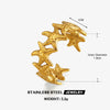 Women's Minimalist Starfish Ring In Goldplated Stainless Steel With Cute Creative Holidayinspired Design