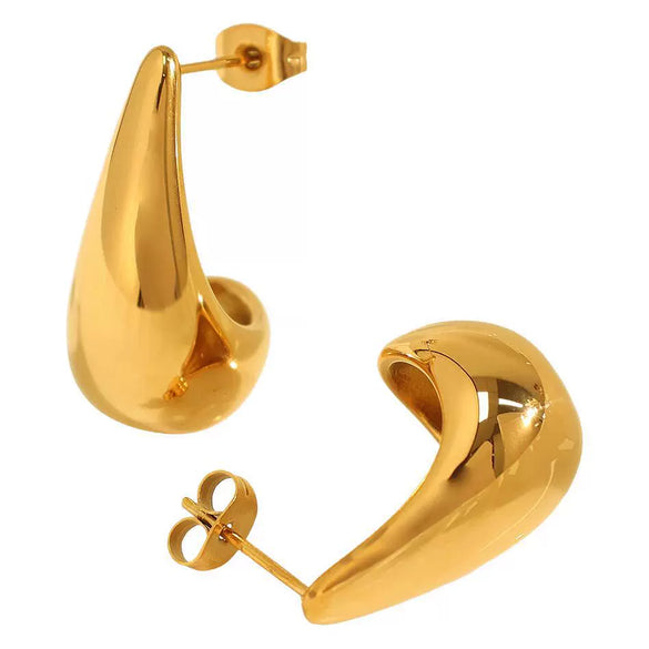 Women's Minimalist 316L Stainless Steel C Ring Earrings With Electroplating