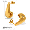 Women's Minimalist 316L Stainless Steel C Ring Earrings With Electroplating