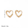 Women's Minimalist Titanium Steel Heart Shape Electroplating Earrings