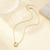 Women's Minimalist U Shaped Copper Pendant Necklace With Electroplated Elegant Fashion Jewelry In Old Money Style