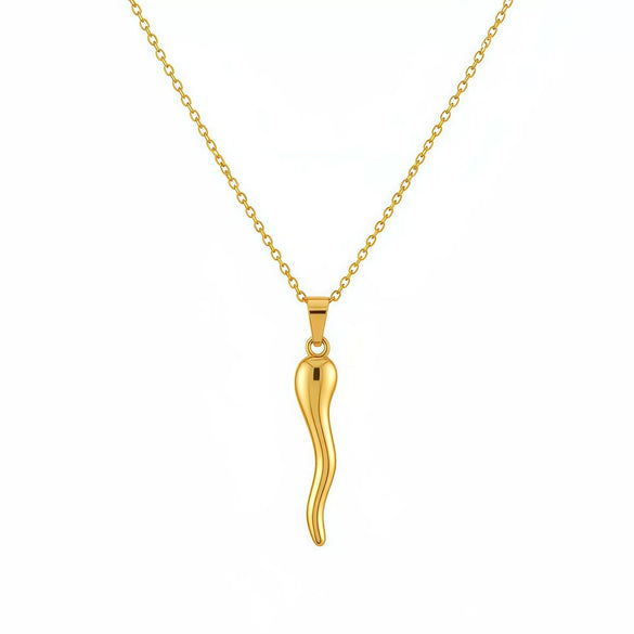 Women's Minimalist U Shaped Copper Pendant Necklace With Electroplated Elegant Fashion Jewelry In Old Money Style