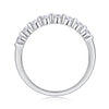 Women's Minimalist Versatile Fashion S925 Silver Geometric Moissanite Ring Set With Diamonds