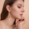 Women's Minimalist Vintage Water Drop Geometric Copper Earrings With Electroplated Gold Finish