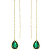 Women's Minimalist Vintage Water Drop Geometric Copper Earrings With Electroplated Gold Finish