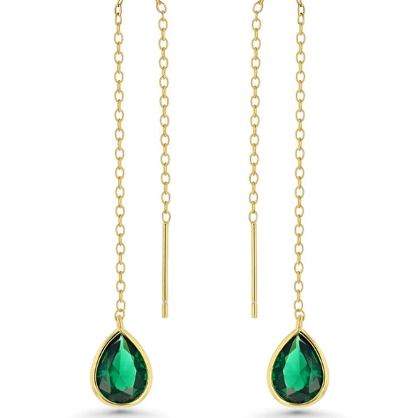 Women's Minimalist Vintage Water Drop Geometric Copper Earrings With Electroplated Gold Finish
