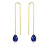 Women's Minimalist Vintage Water Drop Geometric Copper Earrings With Electroplated Gold Finish