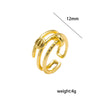 Women's Modern Minimalist Geometric Gold Plated Copper Polished Plating Nail Ring