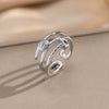 Women's Modern Minimalist Geometric Gold Plated Copper Polished Plating Nail Ring