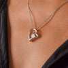 Women's Modern Minimalist Heart Shape Copper Clavicle Chain Necklace With Electroplated Pendant Casual Fashion Gift