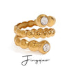 Women's Modern Minimalist Stainless Steel Geometric Jewelry With Diamond Electroplated