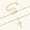 Women's Moissanite Cross Necklace Light Luxury Style Geometric Pattern S925 Sterling Silver Electroplated