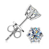 Women's Moissanite Earrings S925 Sterling Silver Geometric Style Electroplated